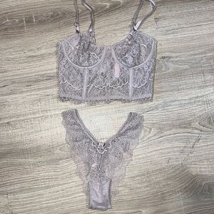 Victoria’s Secret dream Angels‎ sparkle lace bra and panty set